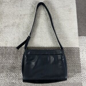 Nine West Crossbody Purse Vintage‎ Y2K Black Leather Shoulder Bag